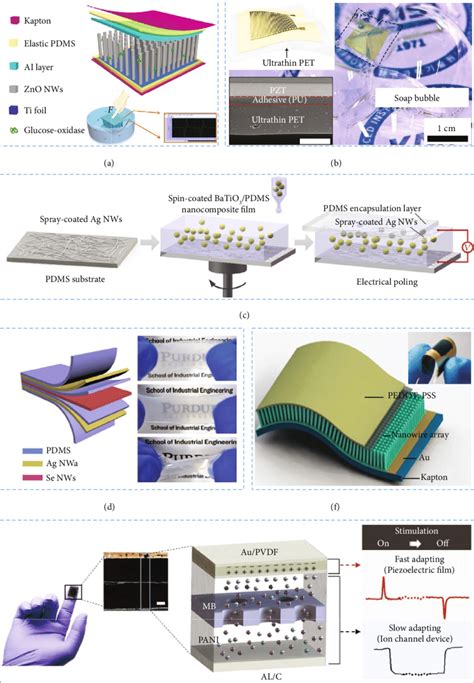 Piezoelectric materials were studied to fabricate NGs. (a) The e-skin... | Download Scientific ...