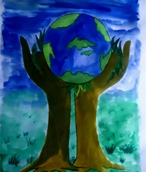 Painting of "Save Earth" On Environment Day – India NCC