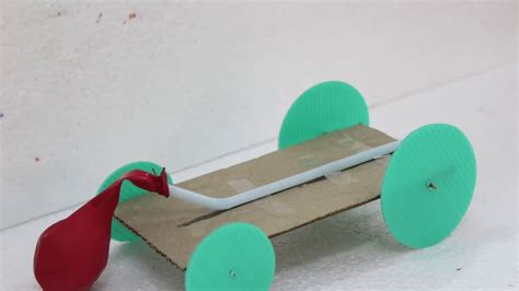 Balloon powered car... Very simple projects for kids - YouTube