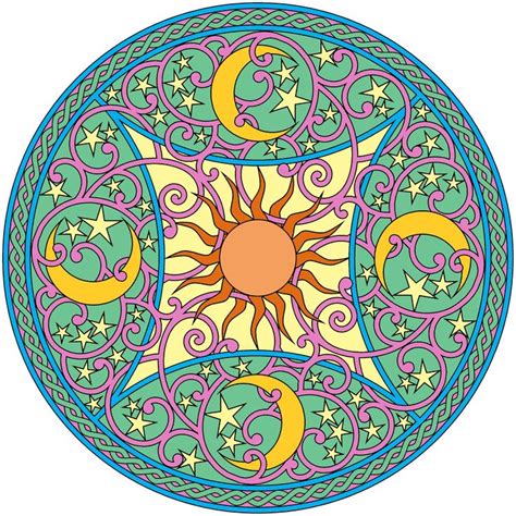 Pin on Painting ideas | Moon stars art, Moon mandala, Sun and moon mandala