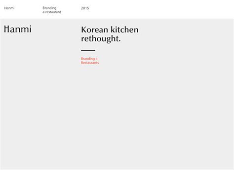 hanmi – branding a korean restaurant on Behance