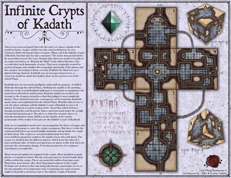 One-Page-Dungeon - Infinite Crypts of Kadath - FREE Dungeon : UnearthedArcana | Dungeon maps ...