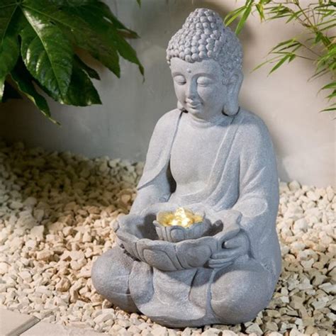 Oriental Buddha Water Feature with LED Light