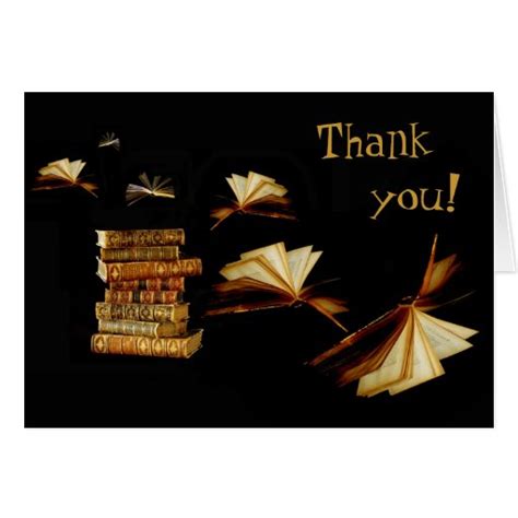 Books take you places, Thank you! Greeting Card | Zazzle