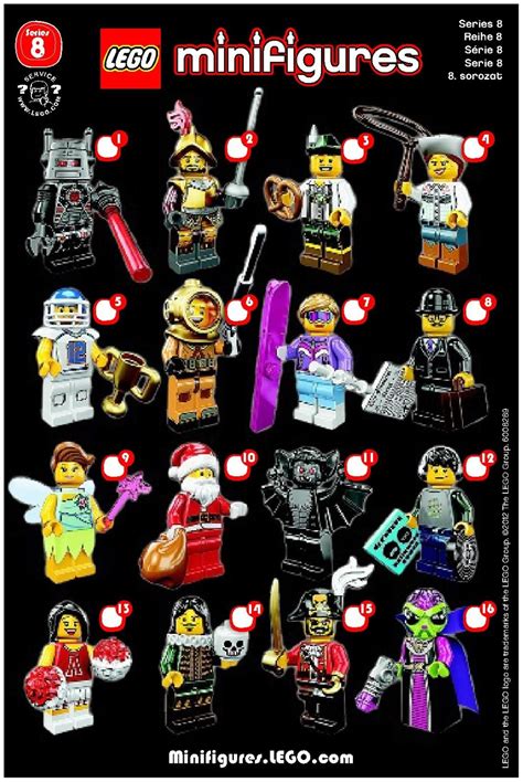 8833 LEGO Minifigures Series 8 - LEGO Bauanleitungen und Kataloge Bibliothek