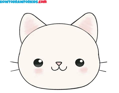 Cat Face Drawing For Kids