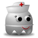 Nurse in white uniform vector clip art | Free SVG