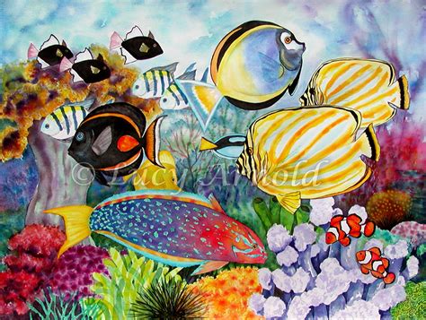 Coral Reef Scene - Fine Art of Lucy Arnold