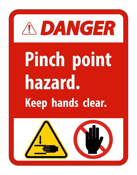 Danger Pinch Point Hazard Keep Hands Clear Symbol Sign 2331402 Vector ...