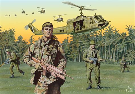 Vietnam War Artwork by Military Artist Ian Coate