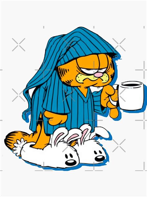 "Garfield - Sleepy and grumpy (Garfield)" Sticker for Sale by ...