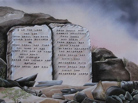 Moses 10 Commandments Painting at PaintingValley.com | Explore collection of Moses 10 ...