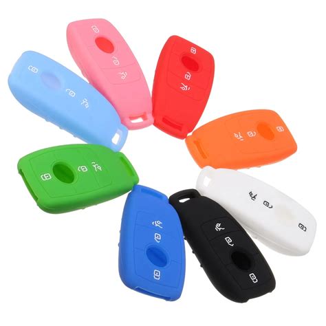 Car Silicone Key Case Cover Protect Rubber Remote Smart Key Cover Case ...