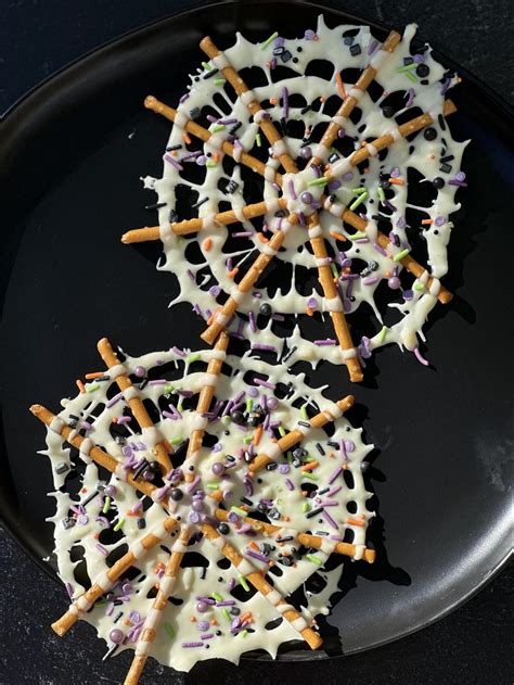 How to Make Spider Web Chocolate Pretzels - Melissa's Healthy Kitchen