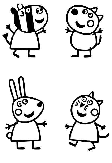 Free Printable Peppa Pig Meeting Coloring Page, Sheet and Picture for ...