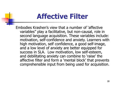 affective filter language learning