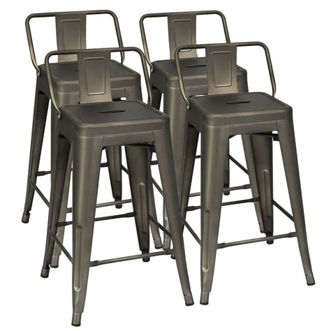 Buy Costway Bar Stool, Gun, Set of 4 Online in India. 101490219