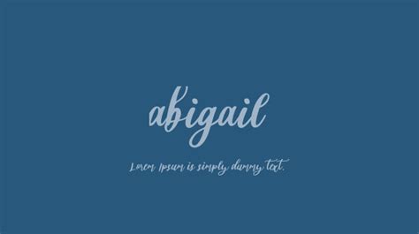 abigail Font : Download Free for Desktop & Webfont