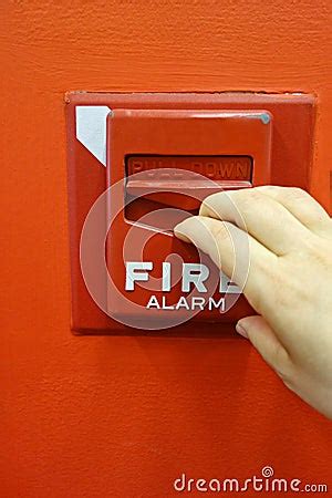 Pulling The Fire Alarm Stock Photo - Image: 41356986