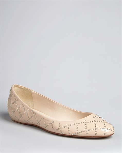 Delman Studded Ballet Flats - Cache | Bloomingdale's