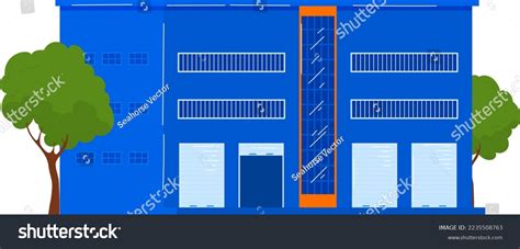 Warehouse Building Design Vector Illustration Outdoors Stock Vector (Royalty Free) 2235508763 ...