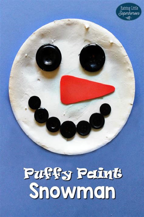 Puffy Paint Snowman | AllFreeKidsCrafts.com