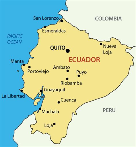 Map of Ecuador, Ecuador Flag Facts and Places to visit | Map, Ecuador, Places to visit