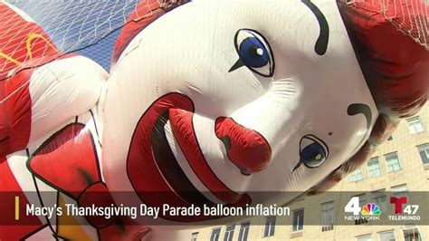 Macy’s Thanksgiving Day Parade balloon inflation – NBC New York