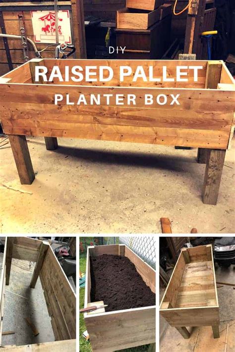 Raised Pallet Planter Box • 1001 Pallets