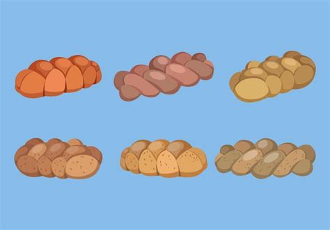 Challah Bread Vector Collection 237803 Vector Art at Vecteezy