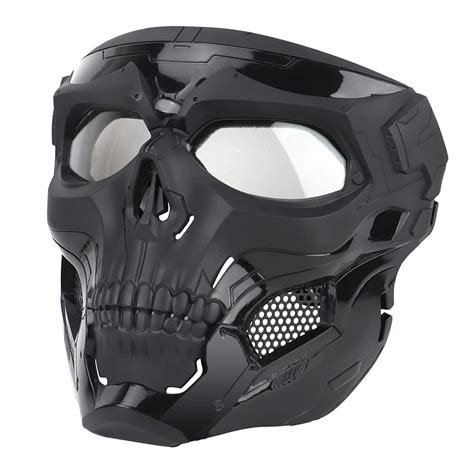 Buy AOUTACC Airsoft Skeleton Skull with Goggles Full Face Protective Paintball Adjustable for ...