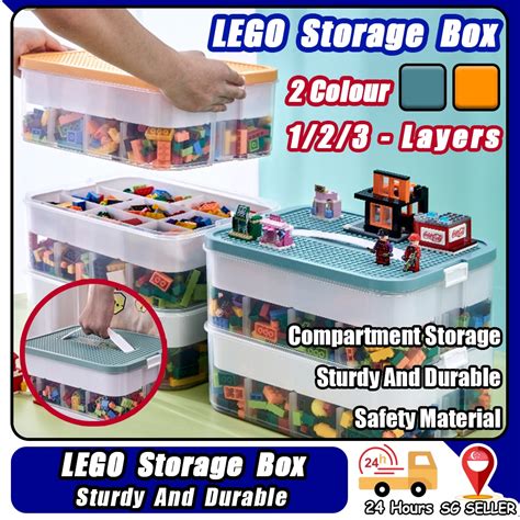 🇸🇬 ReadyStock🔥 LEGO Storage Box /Multifunctional Toy Storage Box with ...