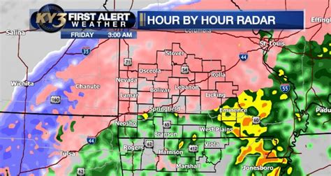 KY3 FIRST ALERT WEATHER: KY3′s First Alert Futurecast Radar maps hour-by-hour ice, snow into Friday