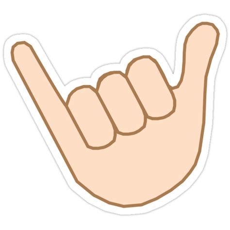 "Shaka/Hang Loose Emoji" Stickers by livelycoastin | Redbubble