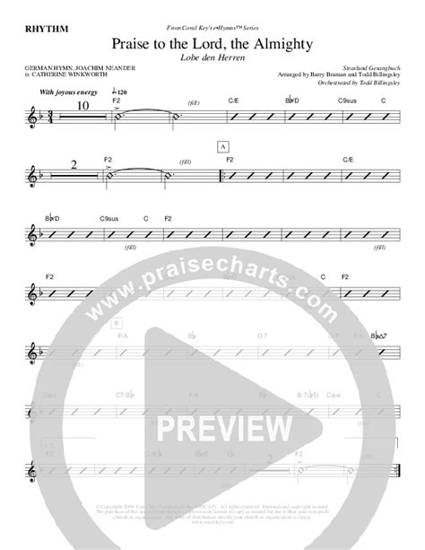 Praise To The Lord The Almighty Sheet Music PDF (Todd Billingsley ...