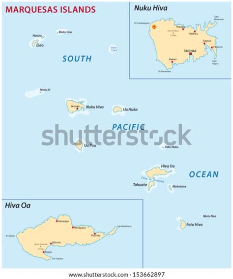 Marquesas Islands Map Stock Vector (Royalty Free) 153662897