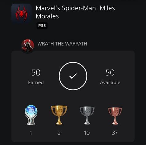 [Marvel Spider-Man Miles Morales] : r/Trophies