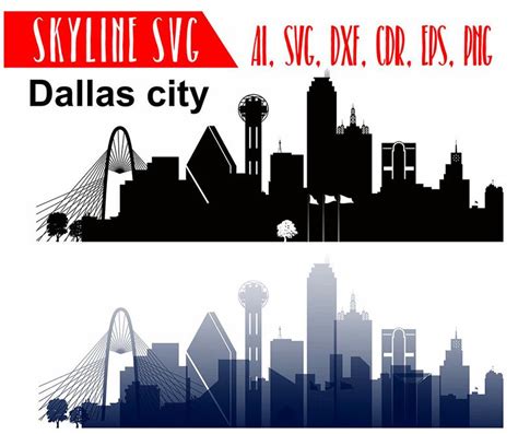 Dallas Skyline Silhouette Vector at Vectorified.com | Collection of ...