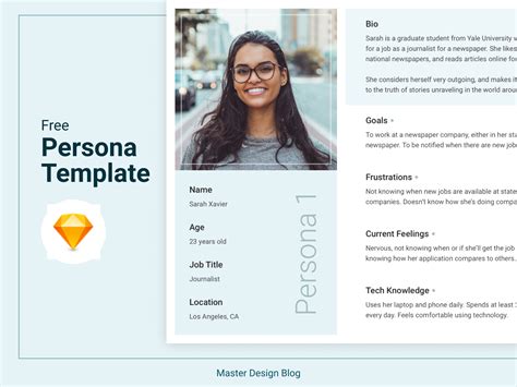 Free Persona Template [Sketch] by Alexander Georges on Dribbble