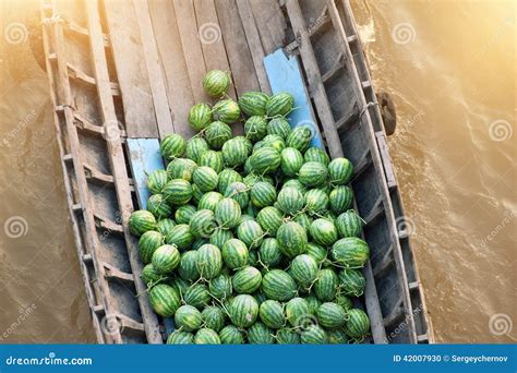 Vietnam, Mekong River Delta, Traditional Floating Market Stock Photo - Image of canal, oriental ...