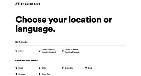 Access englishlive.ef.com. EF English Live | Select your language