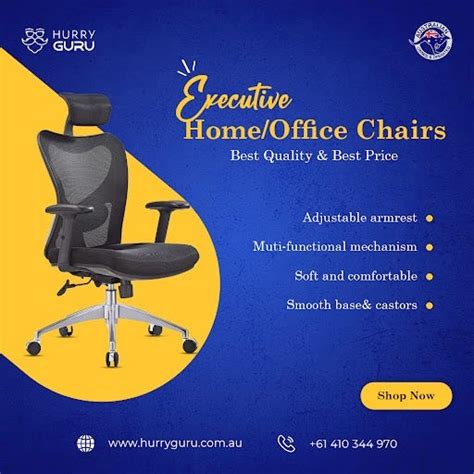 Executive Leather Office Chair - HurryGuru Social - Medium