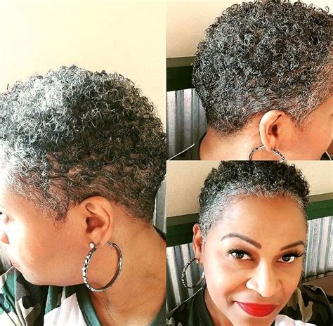 My first real patch of white! #Natural #TWA #SaltAndPepper #GrayHair # ...