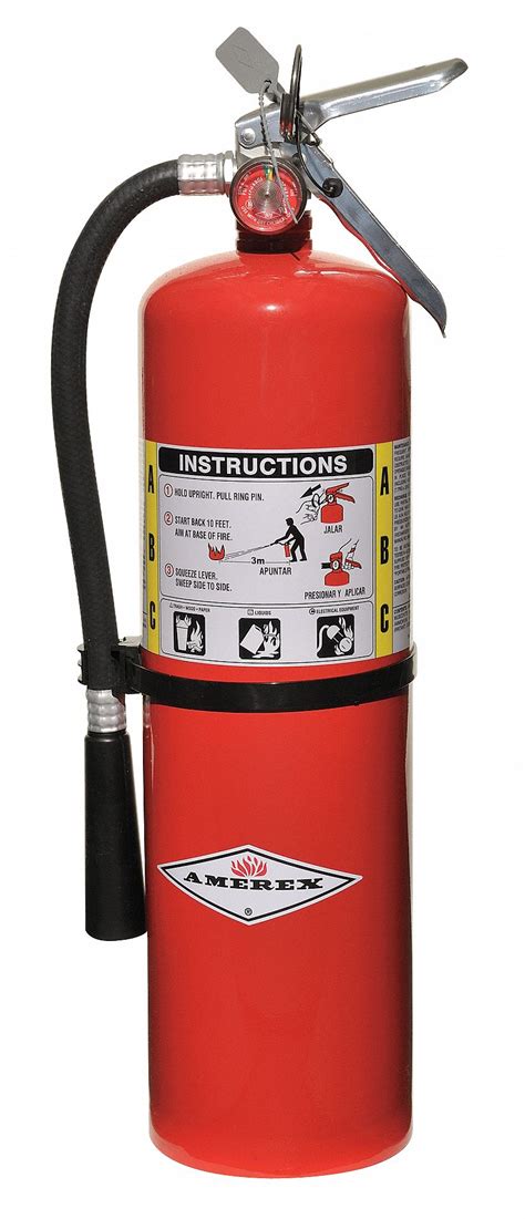 AMEREX, 10 lb Extinguisher Capacity, 4A:80B:C, Fire Extinguisher - 3YWG1|B456 - Grainger