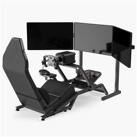 F1 Racing Sim Gaming Setup with Monitors 3D - TurboSquid 2068826