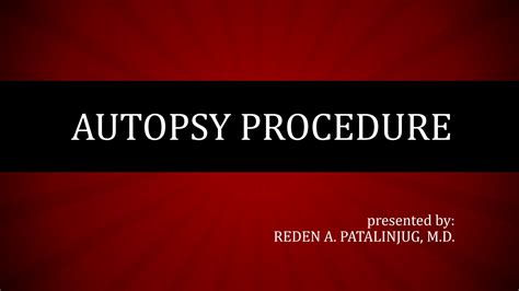 SOLUTION: Autopsy procedure - Studypool