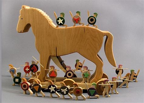 Trojan Horse Wooden Artistic Rendering of the Trojan War Home | Etsy | Trojan horse, Trojan war ...