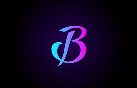 blue pink alphabet letter logo for branding and business 3016890 Vector ...