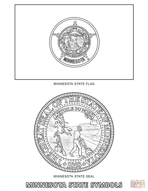 Minnesota State Symbols coloring page | Free Printable Coloring Pages