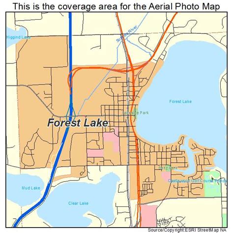 Aerial Photography Map of Forest Lake, MN Minnesota